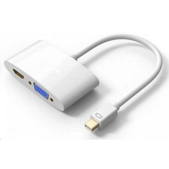Obrázek PREMIUMCORD Adaptér Mini DisplayPort - HDMI + VGA , FULL HD 1080p, 4K*2K@30 Hz