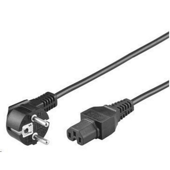Obrázek PREMIUMCORD Kabel síťový 230V k počítači 2m IEC 320 C15 konektor s drážkou