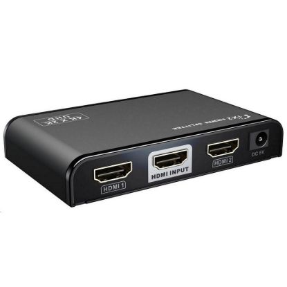 Obrázek PREMIUMCORD HDMI 2.0 splitter 1- 2 porty, 4K x 2K/ 60 Hz, FULL HD, 3D, černý