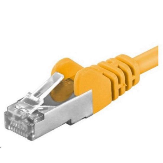 Obrázek PREMIUMCORD Patch kabel CAT6a S- FTP, RJ45- RJ45, AWG 26/ 7 0, 25m žlutá