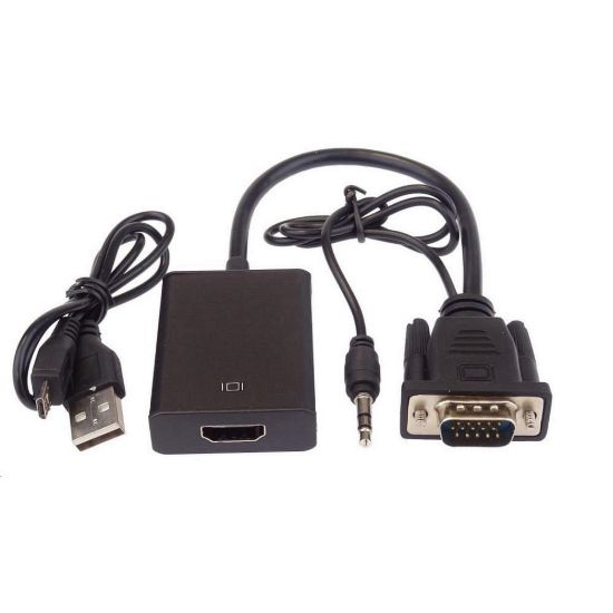 Obrázek PREMIUMCORD VGA+audio elektronický konvertor na rozhraní HDMI FULL HD 1080p
