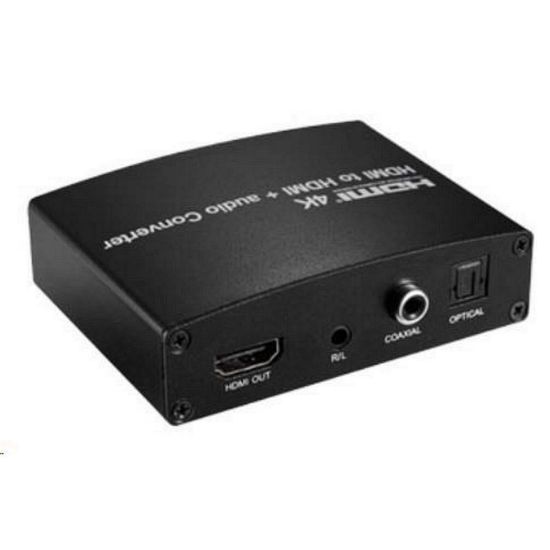 Obrázek PREMIUMCORD HDMI 4K Audio extraktor s oddělením audia na stereo jack, SPDIF Toslink, RCA