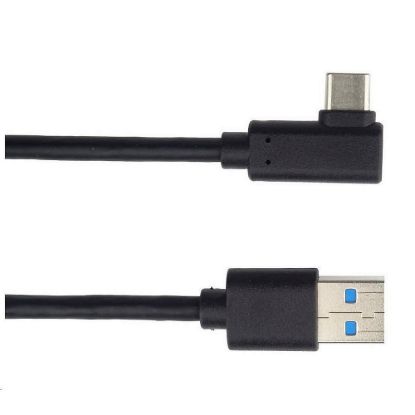 Obrázek PREMIUMCORD Kabel USB typ C/ M zahnutý konektor 90° - USB 3.0 A/ M, 1m