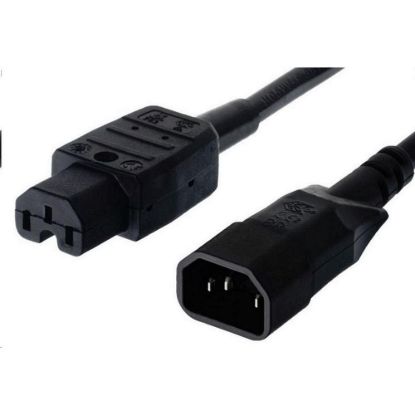Obrázek PREMIUMCORD Kabel napájecí 230V prodlužovací 2m (konektory IEC320 C14 - C15)
