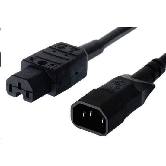 Obrázek PREMIUMCORD Kabel napájecí 230V prodlužovací 2m (konektory IEC320 C14 - C15)