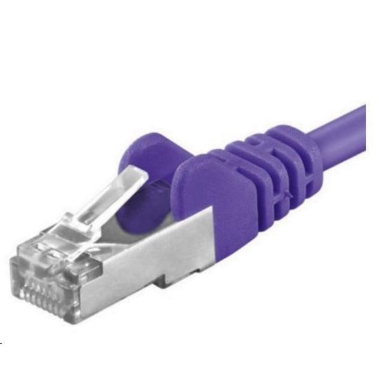 Obrázek PREMIUMCORD Patch kabel CAT6a S- FTP, RJ45- RJ45, AWG 26/ 7 0, 5m fialová