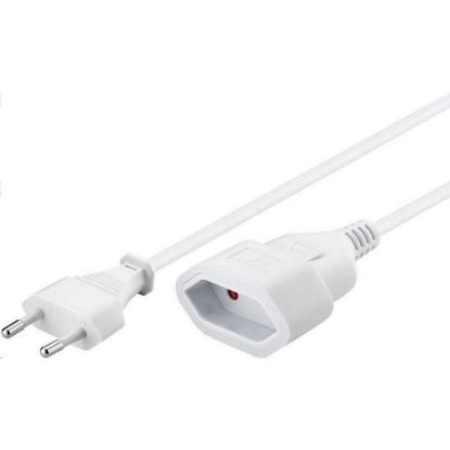 Obrázek PREMIUMCORD Kabel síťový 230V, prodlužovací dvojvidlice, 5m