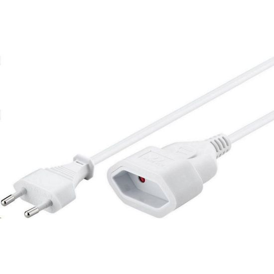 Obrázek PREMIUMCORD Kabel síťový 230V, prodlužovací dvojvidlice, 5m