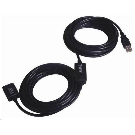 Obrázek PREMIUMCORD PremiumCord USB 2.0 repeater a prodlužovací kabel A/ M- A/ F 20m