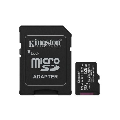 Obrázek Kingston MicroSDXC karta 128 GB microSDXC Industrial C10 A1 pSLC Card + SD Adapter