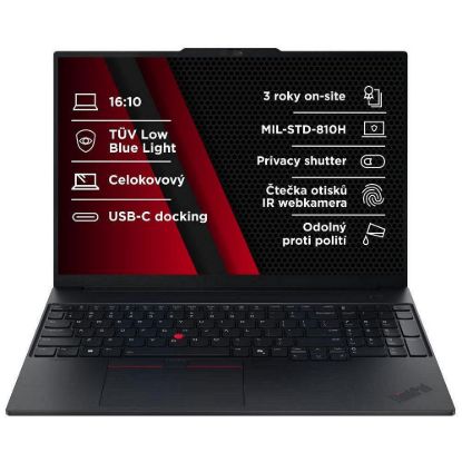 Obrázek LENOVO NTB ThinkPad E16 AMD G3 - Ryzen5 220, 16" WUXGA, 16 GB, 512SSD, FHD+IRcam, W11P