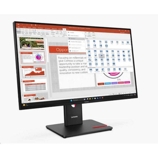 Obrázek LENOVO LCD ThinkVision T27- 40- 27", IPS, mat, 16: 9, 1920 x 1080, 178/ 178, 4/ 6 ms, 300cd/ m2, 1500: 1, DP, HDMI…