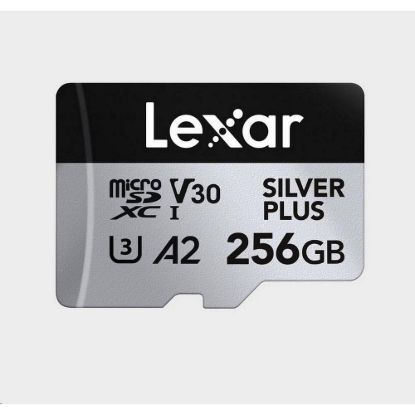 Obrázek Lexar microSDXC Professional SILVER Plus UHS- I/ U3/ A2/ 4K R205/ W150 (V30) 256 GB