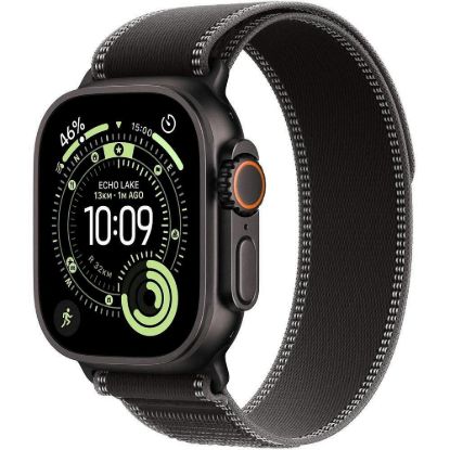 Obrázek Apple Watch Ultra 3 GPS + Cellular 49mm Black Titanium Case with Black/ Charcoal Trail Loop - M/ L