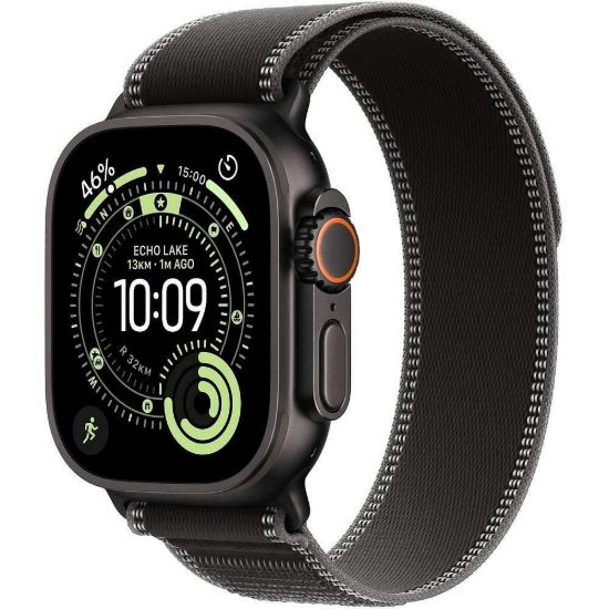 Obrázek Apple Watch Ultra 3 GPS + Cellular 49mm Black Titanium Case with Black/ Charcoal Trail Loop - M/ L