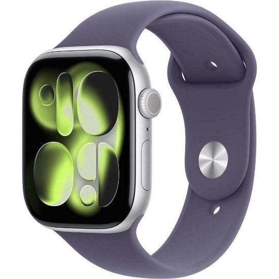 Obrázek Apple Watch Series 11 GPS 46mm Silver Aluminium Case with Purple Fog Sport Band - S/ M