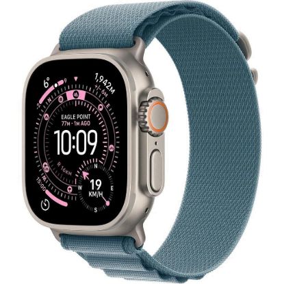 Obrázek Apple Watch Ultra 3 GPS + Cellular 49mm Natural Titanium Case with Light Blue Alpine Loop - Medium