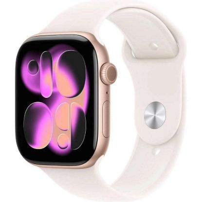Obrázek Apple Watch Series 11 GPS 42mm Rose Gold Aluminium Case with Light Blush Sport Band - S/ M