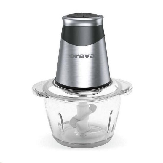 Obrázek Orava SE- 302 sekáček pro sekání ovoce, zeleniny, masa, 400- 500 W, 80 dB, 2 rychlosti, 1.2 l, nerezový sekací nůž