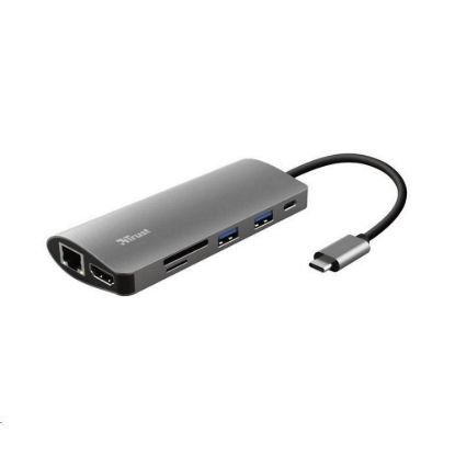 Obrázek TRUST Dokovací stanice DALYX USB- C 7v1, 1xHDMI, 1xUSB- C, 2xUSB, 1x RJ45, šedá