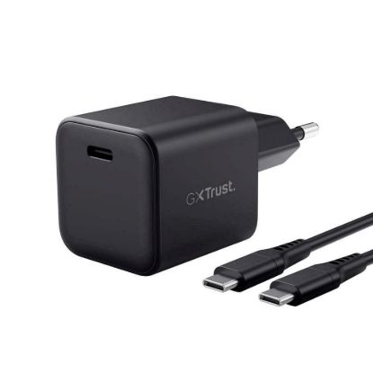 Obrázek TRUST GaN Nabíječka GXT 1258 65 W, 2m USB- C kabel, pro Nintendo Switch 2, černá