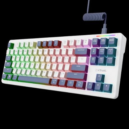 Obrázek TRUST Herní klávesnice GXT 872, Mechanická, USB, bílá