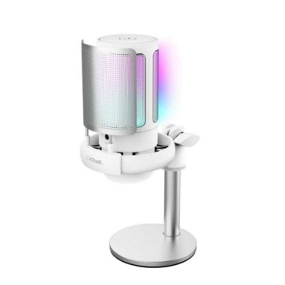 Obrázek TRUST mikrofon GXT238 Auron, USB- C, RGB, bílá