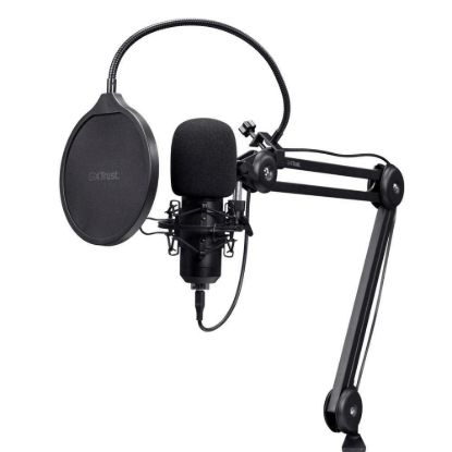 Obrázek TRUST mikrofon GXT270 Emita II s nastavitelným ramenem, USB- C, černá