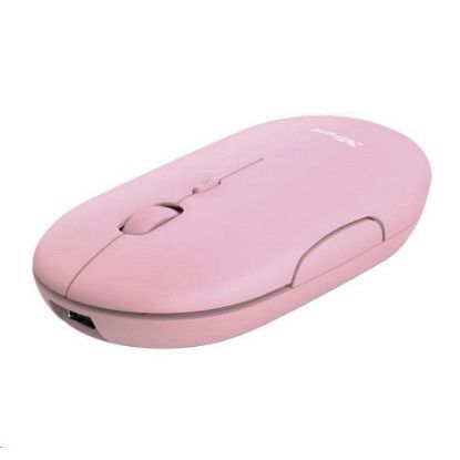 Obrázek TRUST myš PUCK, bezdrátová, USB, růžová