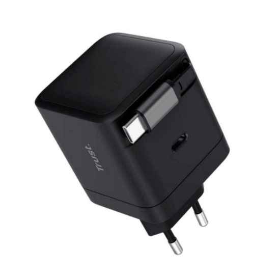 Obrázek TRUST Nabíječka MAXO 65 W, s kabelem, USB- C, černá