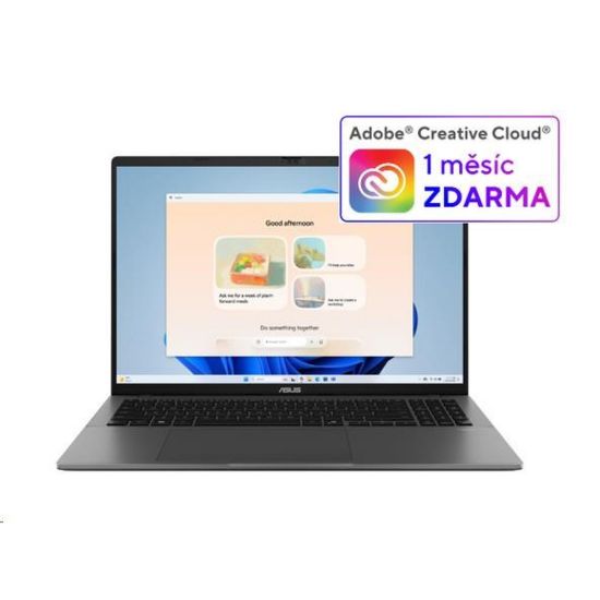 Obrázek ASUS NTB Vivobook S16 (S3607VA- RP107 W), Core 5 210H, 16" 1920 x 1200, 16 GB, 512 GB SSD, UHD, W11 Home, Matte Gray