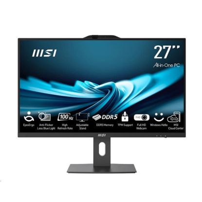 Obrázek MSI PC AiO PRO AP272P 14M- 1085XEU, Core i3 14100, 27" FHD, Anti- Glare, Non- Touch, 16 GB, 512 GB SSD, N/ A, No OS…