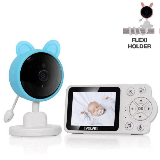 Obrázek EVOLVEO Baby Monitor N3, LCD displej, IR přísvit, modrá