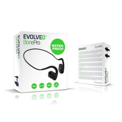 Obrázek EVOLVEO bezdrátová sluchátka BonePro MP3 32 GB, na lícní kosti, černá