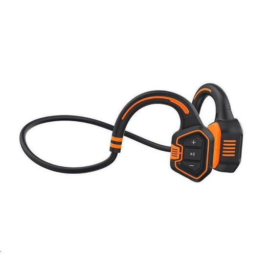 Obrázek EVOLVEO bezdrátová sluchátka BoneSwim MP3 16 GB, na lícní kosti, oranžová