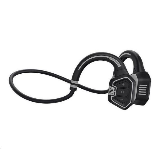 Obrázek EVOLVEO bezdrátová sluchátka BoneSwim MP3 16 GB, na lícní kosti, šedá