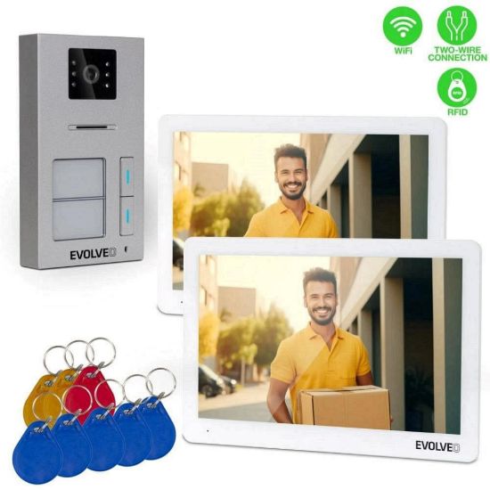 Obrázek EVOLVEO DoorPhone 20- 2 W - 2 drátový videotelefon s aplikací pro dvě domácnosti a 32 GB pamětí