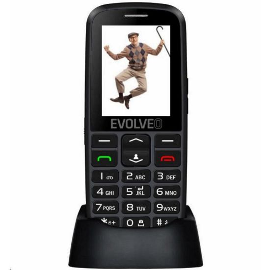 Obrázek EVOLVEO EasyPhone EG, mobilní telefon pro seniory s nabíjecím stojánkem, černá