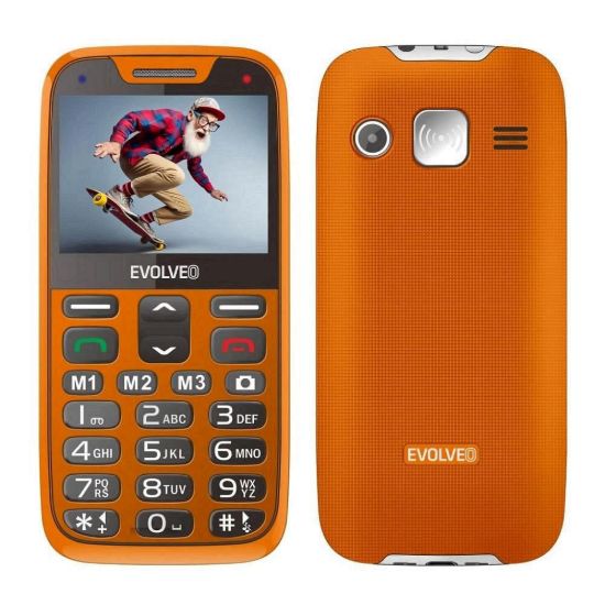 Obrázek EVOLVEO EasyPhone XR, mobilní telefon pro seniory s nabíjecím stojánkem, oranžová