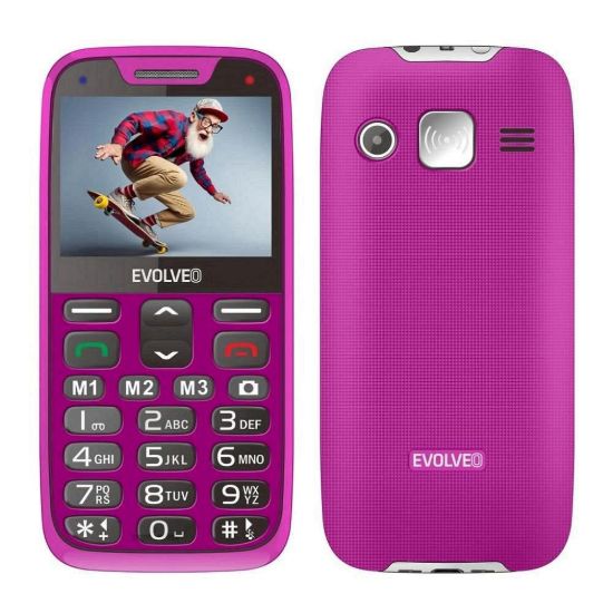 Obrázek EVOLVEO EasyPhone XR, mobilní telefon pro seniory s nabíjecím stojánkem, růžová