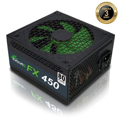 Obrázek EVOLVEO FX 450, zdroj 450 W ATX, 14cm, tichý, 80+ White, záruka 3 roky, černý