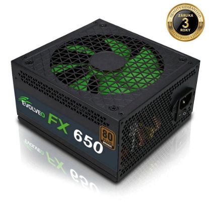 Obrázek EVOLVEO FX 650, zdroj 650 W ATX, 14cm, tichý, 80+ Bronze, záruka 3 roky, černý