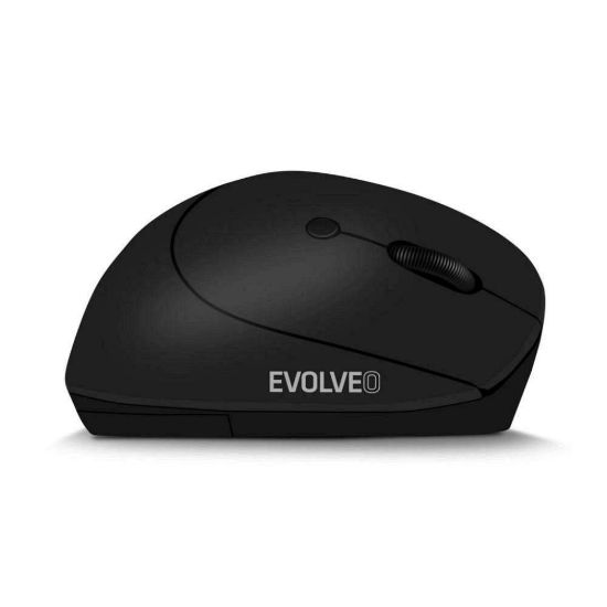 Obrázek EVOLVEO LadyErgo, tichá vertikální ergonomická myš, 2.4GHz, černá