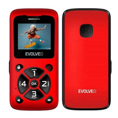 Obrázek EVOLVEO Mobilní telefon pro seniory EasyPhone ID, červená