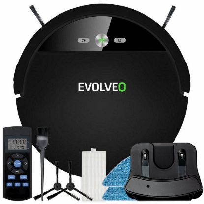 Obrázek EVOLVEO RoboTrex H6, robotický vysavač, stírání vodou, nabíjecí stanice, černý