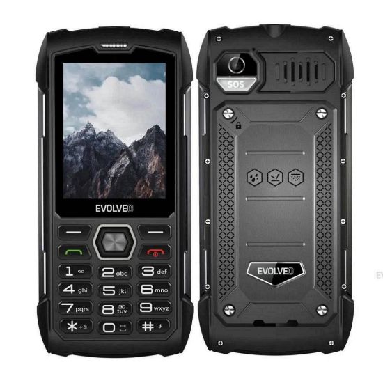 Obrázek EVOLVEO StrongPhone H1, vodotěsný odolný Dual SIM telefon, černo- šedá