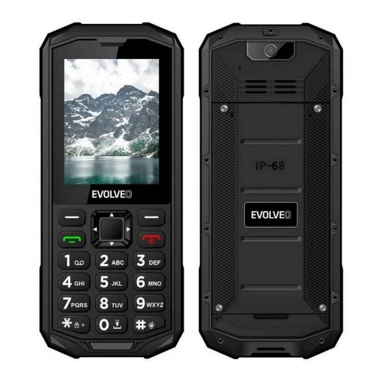 Obrázek EVOLVEO StrongPhone X5, vodotěsný odolný Dual SIM telefon, černo- šedá