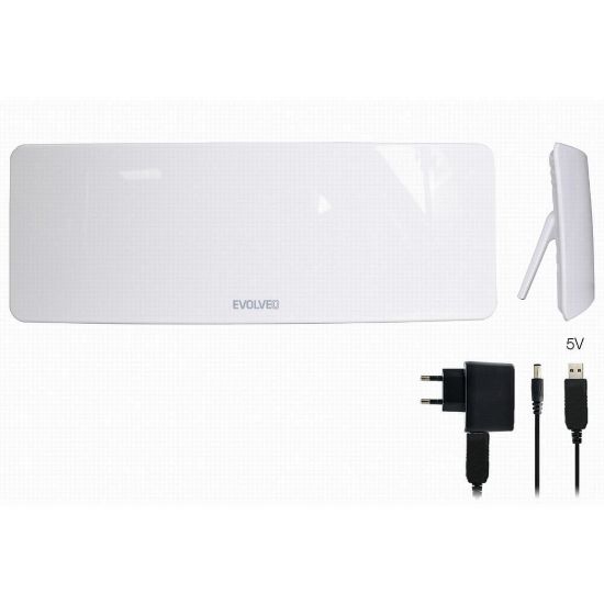 Obrázek EVOLVEO Xany 1, 230/ 5V, aktivní pokojová anténa DAB+/ DVB- T2, filtr LTE, 4G, 5G