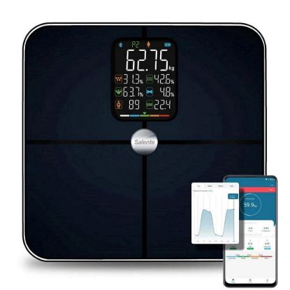 Obrázek Salente BodyFit, chytrá osobní diagnostická fitness váha, Bluetooth, černá