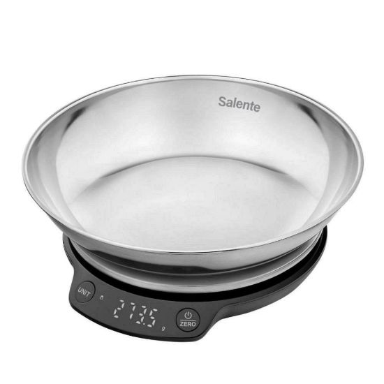 Obrázek Salente Rimare, kuchyňská váha, 5 kg, nerezová mísa, černá/ nerez